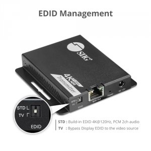 Siig CE-H27L11-S1 Ac Ce-h27l11-s1 4k 120hz Hdmi Extender With Ir Edid 