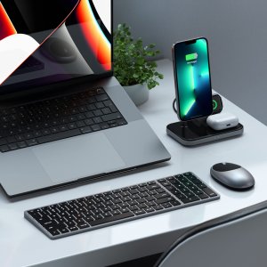 Satechi ST-WMCS3M 3-in-1 Magnetic Wireless Charging Stand - Sg