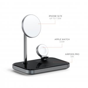 Satechi ST-WMCS3M 3-in-1 Magnetic Wireless Charging Stand - Sg