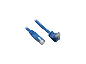 Tripp  3ft Cat6 Gigabit Molded Patch Cable Rj45 Right Angle Up To Stra