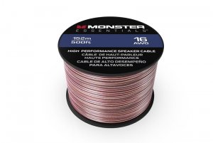 Monster 0002-2079 500 Feet 16awg Cca Speaker Wire - Clear Sound, Easy 