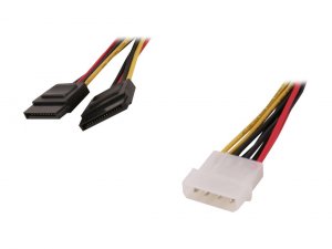 Startech D88922 Cable Pyo2lp4sata 12in Lp4 To 2x Sata Power Y Cable Ad