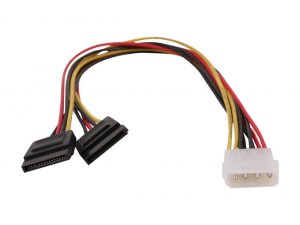 Startech D88922 Cable Pyo2lp4sata 12in Lp4 To 2x Sata Power Y Cable Ad