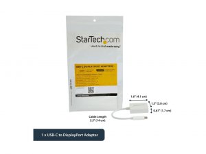 Startech 9D1724 White Usb-c To Displayport Adapter; 8k 30hz (7680x4320