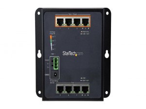 Startech 9J4869 Industrial 8 Port Gigabit Poe Switch Up To 30w Per 4 P