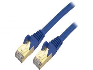 Startech 9Y2694 Cb C6aspat6inbl Cat6a Ethernet Patch Cable Shielded (s