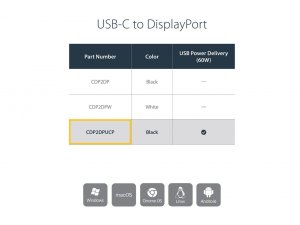 Startech CDP2DPUCP Adpt   R