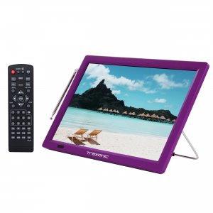 Trexonic TRX-14D-PURPLE Ished  Portable Rechargeable 14 Inch Led Tv Wi