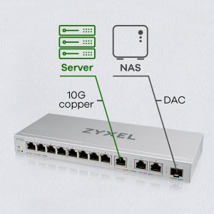 Zyxel XGS1250-12 8-port Gigabit Web Managed Switch With 3-port 10g Cop