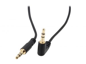 Startech DX3112 3 Ft Slim 3.5mm To Right Angle Stereo Audio Cable - M-