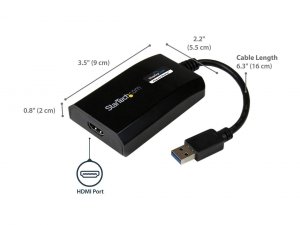 Startech XU7569 Usb 3.0 To Hdmi Adapter Supports 1080p5ch Audio - Usb 