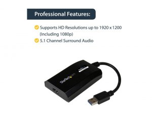 Startech XU7569 Usb 3.0 To Hdmi Adapter Supports 1080p5ch Audio - Usb 