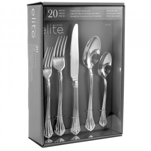 Gibson 94229.20 Elite Flare 20 Piece Stainless Steel Flatware Tablewar