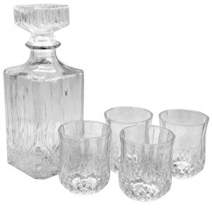 Gibson 107148.05 Home Jewelite 5 Piece Glass Decanter Set