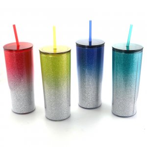 Gibson 120905.01 Home Rainbow Blast 4 Piece 21 Ounce Sparkly Tumbler S