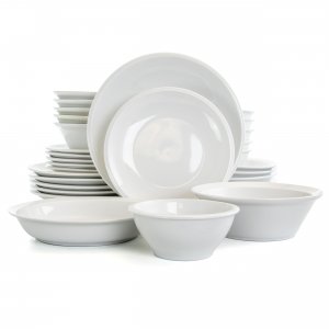 Gibson 124210.30 Home Premier 30 Piece Fine Ceramic Dinnerware Set In 