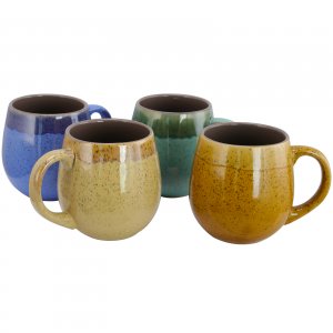 Gibson 104475.01 Home Hanbury 18 Oz Barrel Shape Mug Set, Set Of 4 Ass