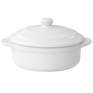 Martha 128884.02 Stoneware Casserole With Lid In White