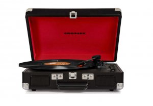 Crosley CR8005D-BK Crosley Cruiser Deluxe Vintage 3-speed Portable Pla