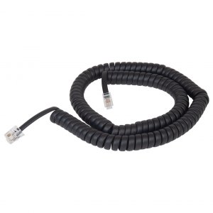 Cablesys 1200-P-FFB4 Telephone Handset Cord With Flat Black Cable With