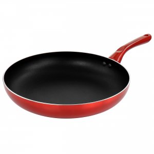 Better F1205R 12in Silver Metallic Non Stick Gourmet Fry Pan In Red