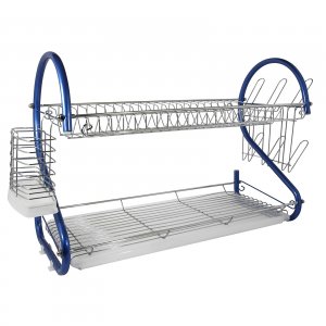 Better DR-226B 2-tier 22 In. Chrome Plated Dish Rack In Blue