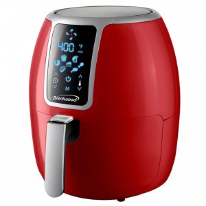 Brentwood AF-400DR Small 1400 Watt 4 Quart Electric Digital Air Fryer 