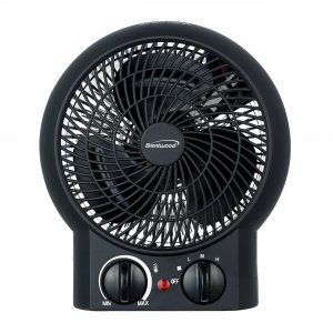 Brentwood H-F304BK 1500w Portable Electric Space Heater And Fan In Bla