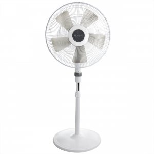 Holmes HSF1670WTU2 Oscillating 16 Inch Blade Staind Fan With Metal Gri