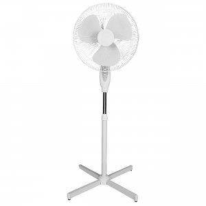 Optimus F-1650WH 16 In. Oscillating Stand Fan In White