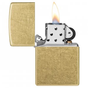 Zippo 48267 Classic Street Brass Pocket Lighter - Timeless Design