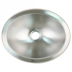 Scandvik 10281 Brushed Ss Oval Sink - 13.25