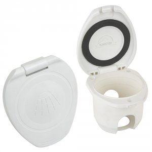 Scandvik 12104P Replacement White Cup Amp; Cap Frecessed Shower