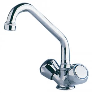 Scandvik 10422P Chrome Galley Mixer Wswivel Spout