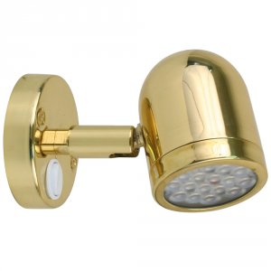 Scandvik 19052P Led Brass Reading Light - 10-30v