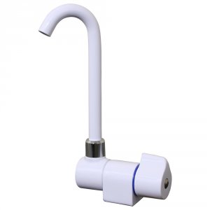 Scandvik 10182P Tall Tap Wfolding Spout - White Powder Coat Finish