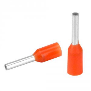 Pacer TFRL22-6MM-25 Pacer Orange 20-22 Awg Wire Ferrule - 6mm Length -