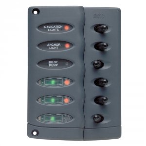 Bep CSP6-F Bep Contour Switch Panel - Waterproof 6 Way Wfuse Holder