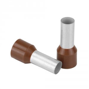 Pacer TFRL4-16MM-10 Pacer Brown 4 Awg Wire Ferrule - 16mm Length - 10 