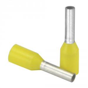 Pacer TFRL18-6MM-25 Pacer Yellow 18 Awg Wire Ferrule - 6mm Length - 25