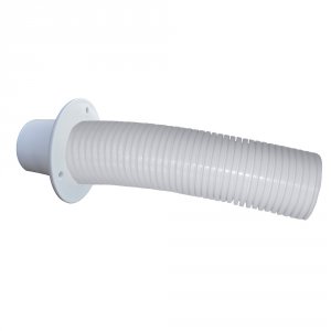 Trident TFK-10W Marine 1039; White Stern Flex Hose Wtransom Flange