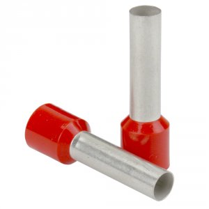 Pacer TFRL16-8MM-25 Pacer Red 16 Awg Wire Ferrule - 8mm Length - 25 Pa