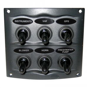 Bep 900-6WP Bep Waterproof Panel - 6 Switches - Grey