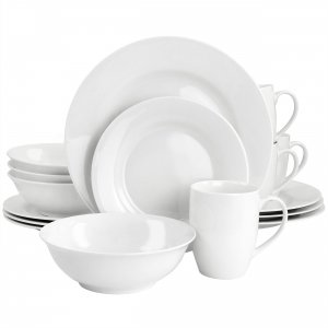 Gibson 120609.16 Home White Cloud Fine Ceramic 16 Piece Dinnerware Set