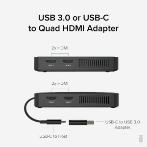 Plugable USBC-768H4 Plugable Quad Hdmi Adapter