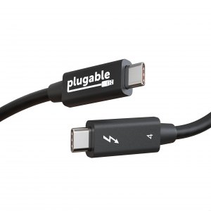 Plugable TBT4-40G1M Plugable Thunderbolt 4 Cable  Thunderbolt Certifie