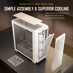 Antec P20C WHITE Cs P20c White Mid Tower E-atx Gaming 4mm Tg 3x120mm P