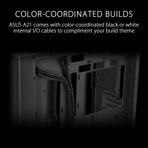 Asus A21/BLK Case A21 Blk Micro-atx Case Tempered Glass Micro 2xusb 3.