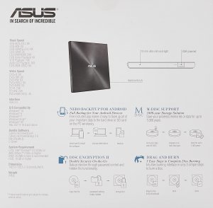 Asus SDRW-08U7M-U/BLK/G/A Slim Dvdrw Sdrw-08u7m-ublkgas 8x Usb2.0 Ultr