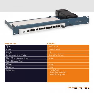 Rackmount RM-CI-T14 For Cisco Meraki Mx75